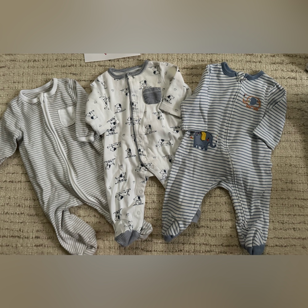 Bundle of 3 Little Me Footie Sleepers